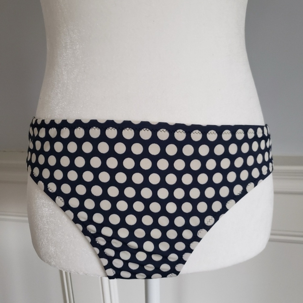 J.Crew Navy and White Polka Dot Swimwear - Picture 3 of 6